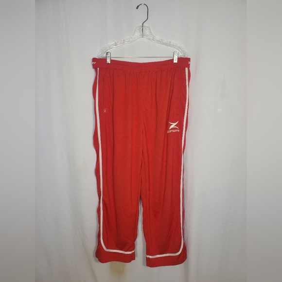 NWOT Men’s Red And White Zipway Track Pants Size XL - Picture 1 of 15